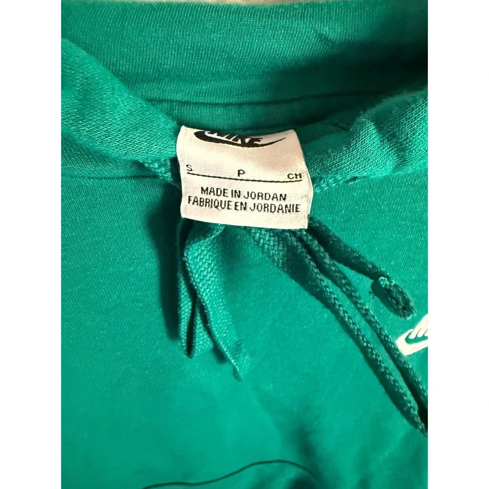 Nike Hoodie Women Small Green Excellent Sportswear Club Fleece Pullover Logo